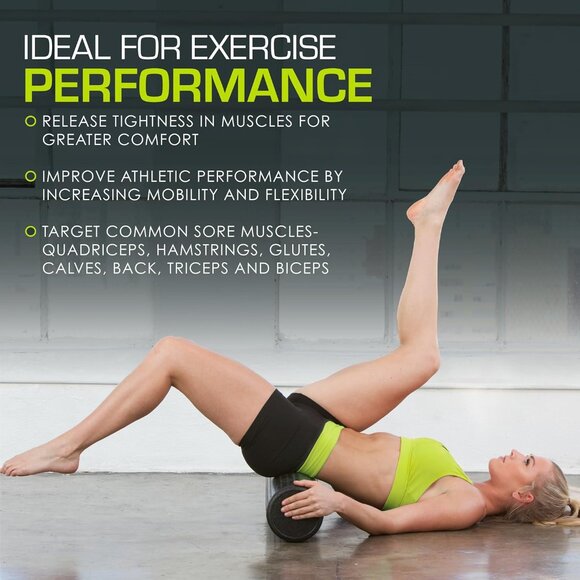 High Density Foam Rollers 12 - inches Long, Firm Full Body Athletic Massage Tool - Picture 7 of 7